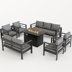 Dark Gray Cushion/Gray Frame