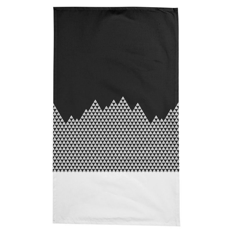 Leffel Mountain Pattern Tablecloth, Black