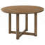 Ensemble de table de salle à manger 5 pièces, table ronde en bois avec pieds croisés et 4 chaises