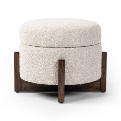 Regan 25" Wide Round Storage Ottoman by Joss & Main