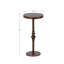 Table ronde à piédestal, brun, 12,75 x 12,75 x 26 pouces