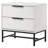 Yountville White 2-Drawer Nightstand Bedside Table
