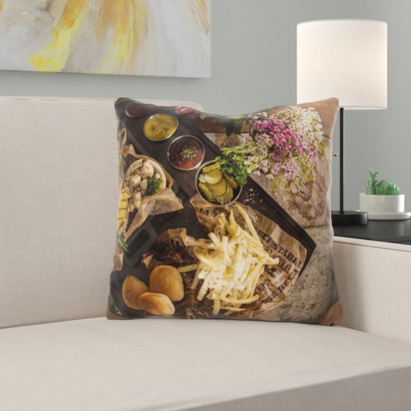 Coussin décoratif à plateaux