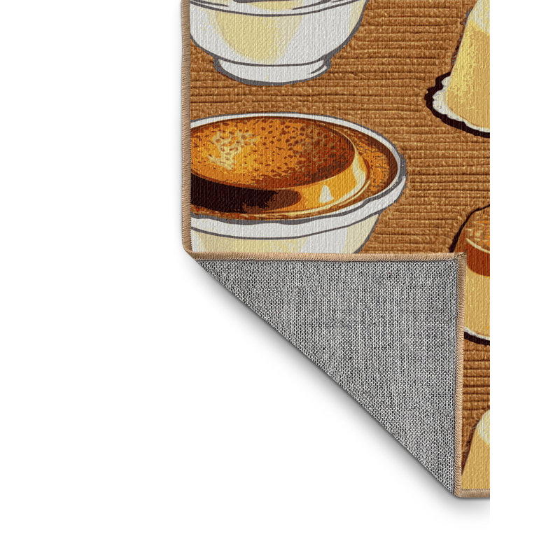 Washable Puddings and Custards Desserts Area Rug, Rectangle 2' x 3'