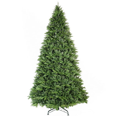 Premium PE & PVC Artificial Christmas Tree with Hinged, Metal Stand for Easy Setup for Indoor & Outdoor Holiday Decoration