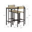 Taki 89 cm Stainless Steel Bar Set Bar Cabinet