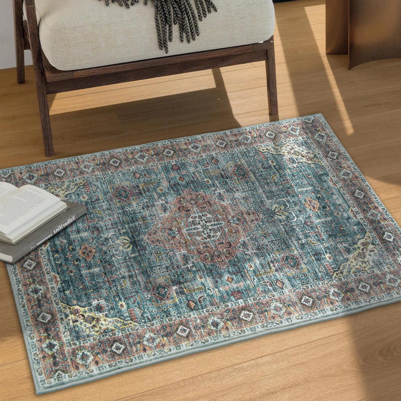 Abstract Machine Printed Area Rug, Rectangle 80 x 150 cm