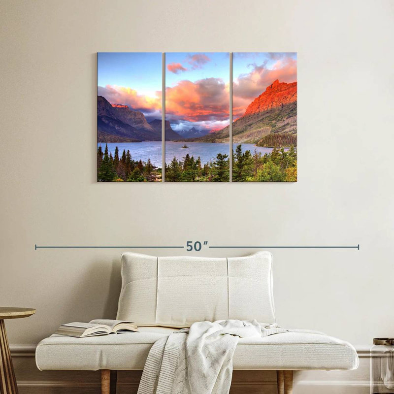 Alvord Saint Mary Lake At Sunrise, 24" H x 38" W