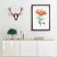 Red Peruvian Lily Flowers - Picture Frame Painting Print-55598000-55597998