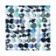 «Blue Ink Dots» par Ninola Design - reproduction d'art-53057935-53057927-53057928