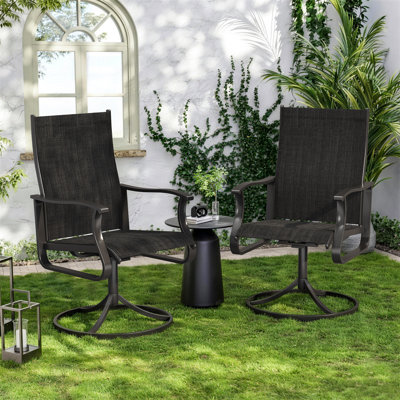 Swivel Patio Dining Armchair (Set of 2)