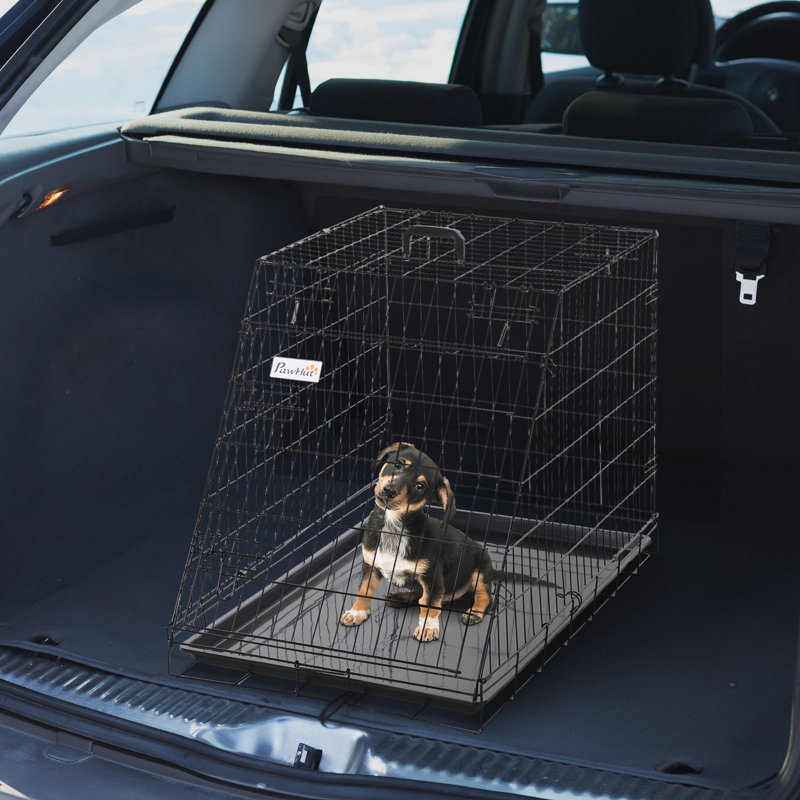 Palmdale Trapeze Collapsible Dog Pet Travel Box Cage Removable Tray 93Lx58Wx65H cm