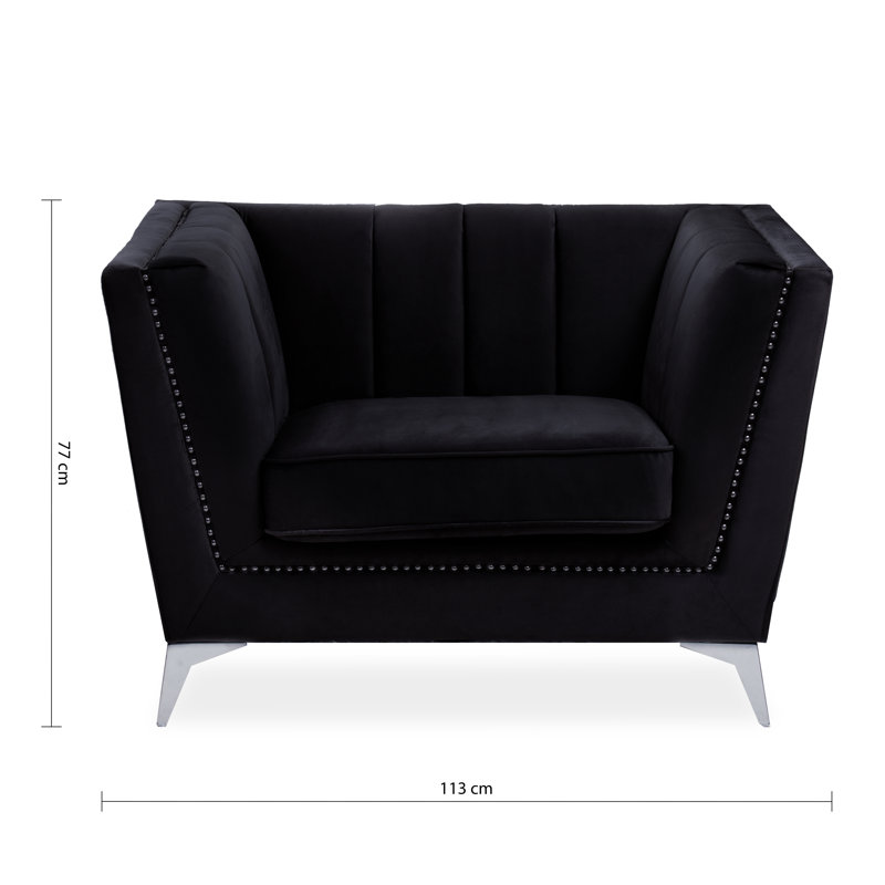Velvet Chair, Black