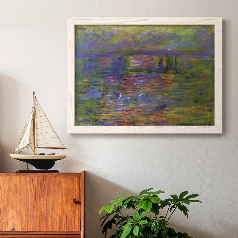 "Charing Cross Bridge", 1899, reproduction d'art encadrée sur toile par Claude Monet, Blanc, H 18 po x l 26 po x P 1,5 po