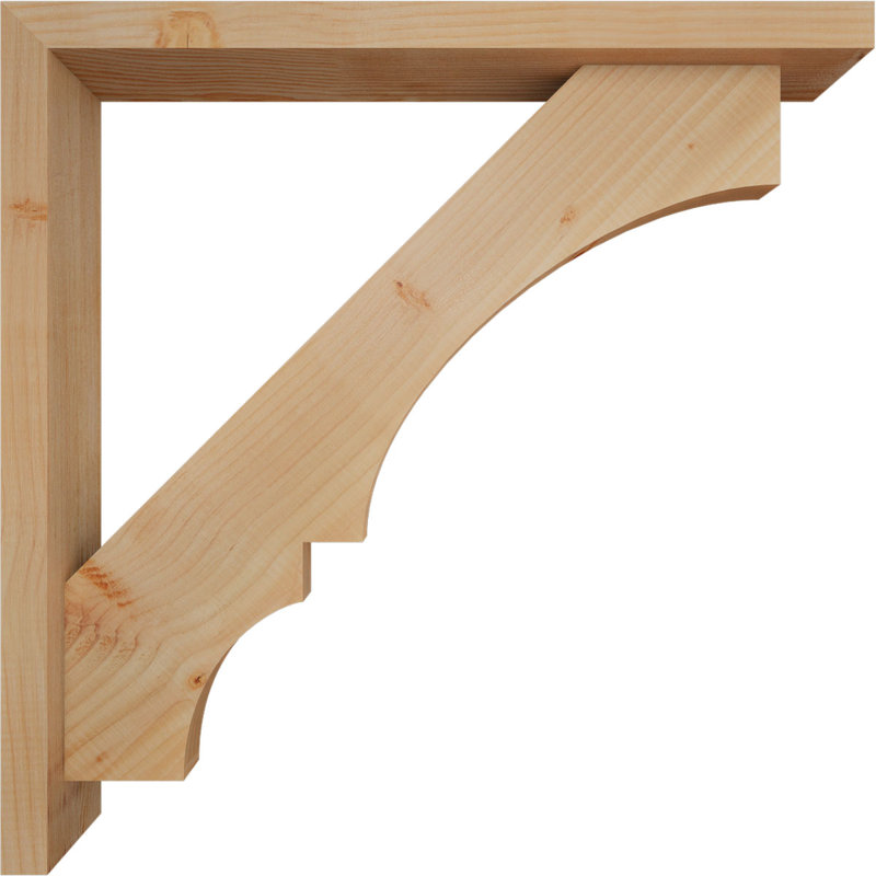 Support de bloc Balboa avec entretoise décalée, 28 po x 28 po, Sapin Douglas de l 3 1/2 (lisse)