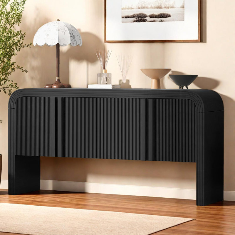 Console de 63 po pour le vestibule, Noir, noir, noir, noir