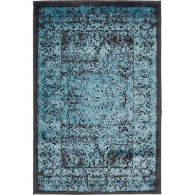 Tapis oriental bleu / noir Yareli