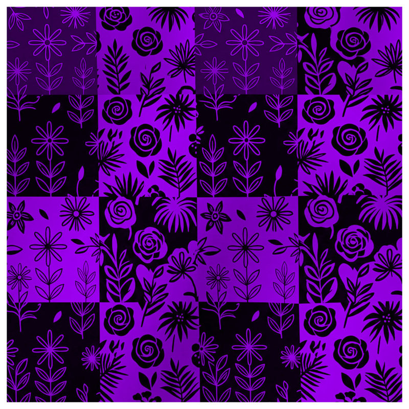 Édredon à motif floral mauve, Très grand lit