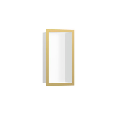 XtraStoris Individual Wall Niche Matte White with Design Frame 12"x 6"x 4"