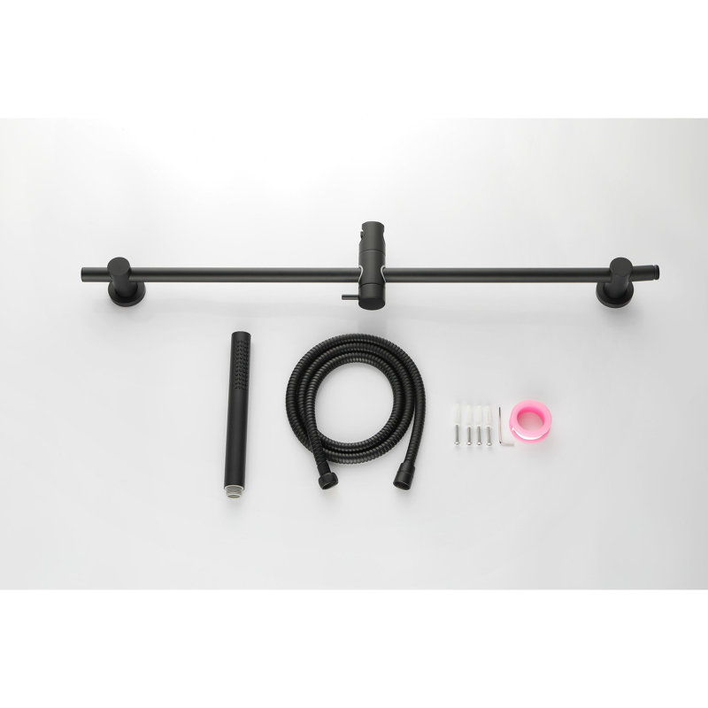 59-inch Hose Handheld Shower With Build And Adjustable Head In Matte Black Easy Feature Safe Design