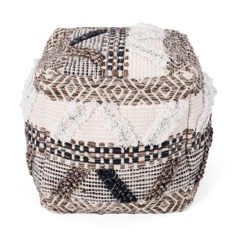 WOVEN WOOL POUF