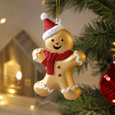 Décorations de Noël en forme de bonhomme en pain d'épices - Assortiment de figurines à suspendre - Idées cadeaux pour les fêtes de fin d'année