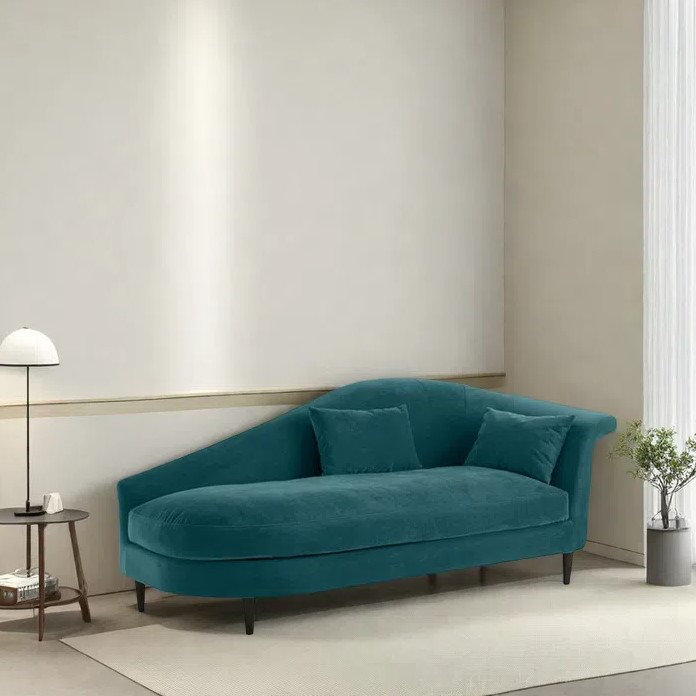 Chaise longue simple de loisirs créatifs pour la maison, Face à la droite, Bleu