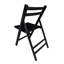 Chaises pliantes en bois à lattes pliables - noir, ensemble de 4, style pliable