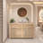 Brown Rectangular Solid Wood Reception Desk-1373973806