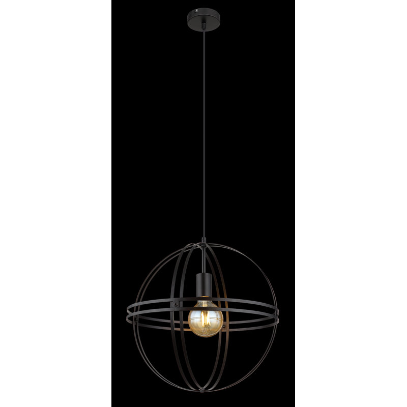 Antares 1 - Light Matte Black Pendant, 42cm H x 8cm W
