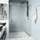Elan E-Class 56-60" W x 76" H Sliding Frameless Shower Door with 3/8" Clear Glass
