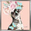 «Flower Chihuahua (Square)» par By Jodi - impression-1888500147-1888500149