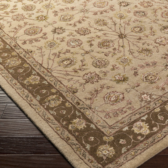 Farnhill Hand-Tufted Olive Area Rug, Runner 2'6" x 12'6"