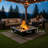 Iron Square Fire Ring, Sturdy Fire Basin Composed Of 4 Parts, Comes With A Screwdriver, Easy Assembly And Disassembly In Minutes. Black.