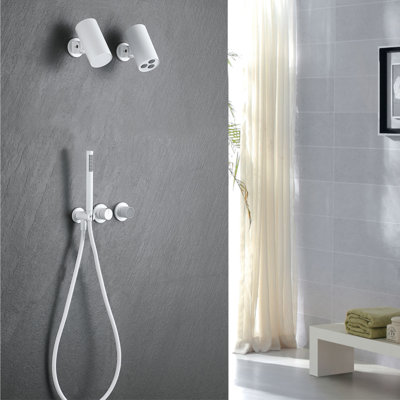 Lamh 3-Function Digital Shower System with LED Temp Display Rough-In Valve Body Included