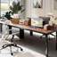 Bureau d'ordinateur 79 ", bureau d'étude avec pieds en métal, brun rustique-1109346931