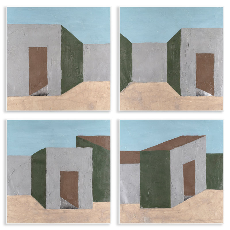 Ensemble de 4 plaques murales désertiques par Michael Willett