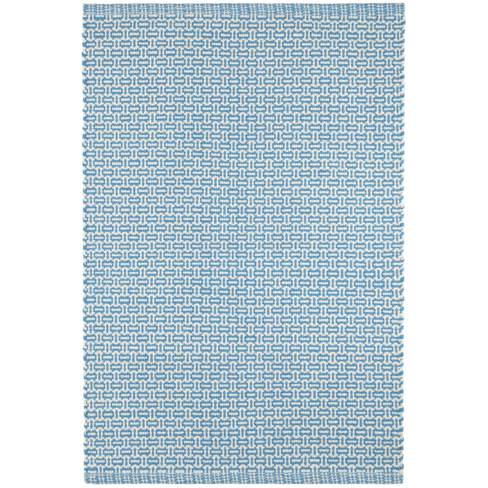 Miss Muffet Kit Kemp x Annie Selke Miss Muffet Handwoven Cotton Rug, Rectangle 8'6" x 11'6", French Blue