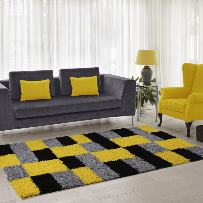 Margot Geometric Shag Area Rug, Rectangle 200 x 290cm