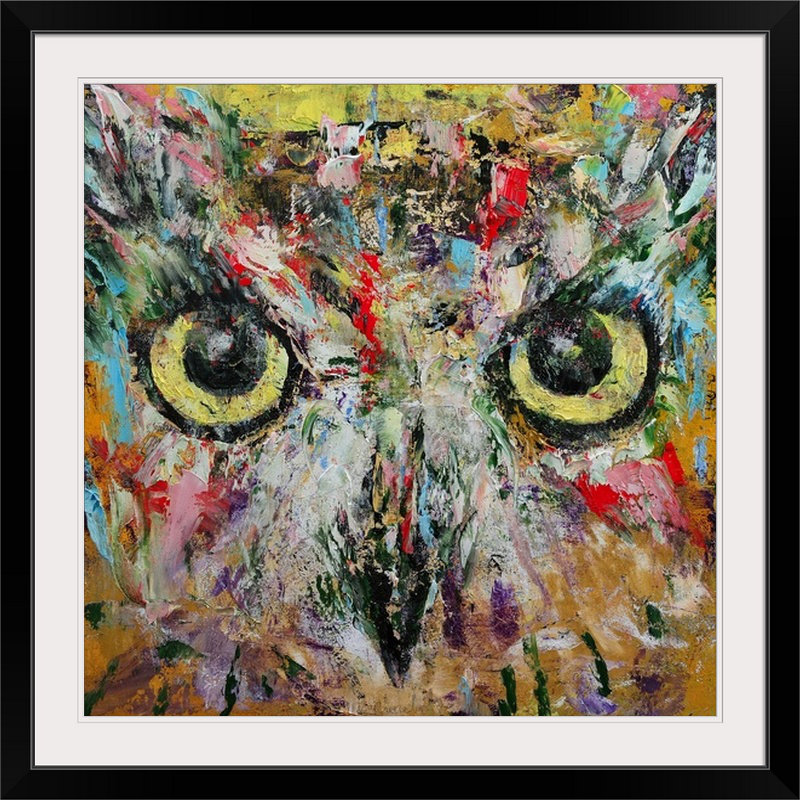 «Leyton Mystic Owl» par Michael Creese, reproduction d'art, H 35 po x l 35 po x P 1,5 po, Toile