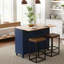 Ensemble de salle à manger pour îlot de cuisine avec plateau rabattable, armoire de rangement, 4 tiroirs et 2 tabourets Wardlow-996164682-996164687