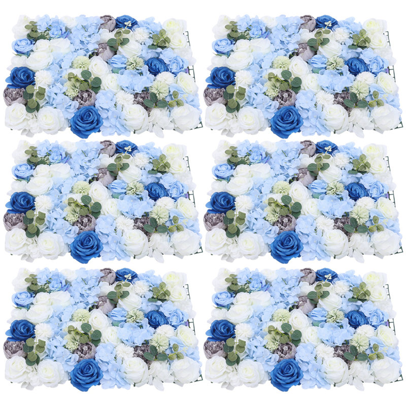 Artificial Flower Wall Panels, 6PCS Flower Wall Panels, Artificial Flowers Wall Decoration 