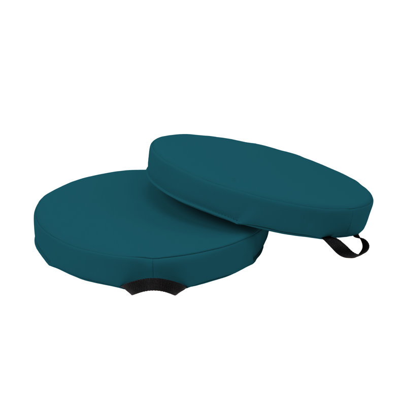 Coussins de plancher ronds 15 po, 2 pièces Essentials Playtime - Paon, Paon