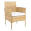 Ensemble de patio 4 pièces en rotin avec coussin-376851854