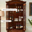 Vitrines en bois massif noisette + verre