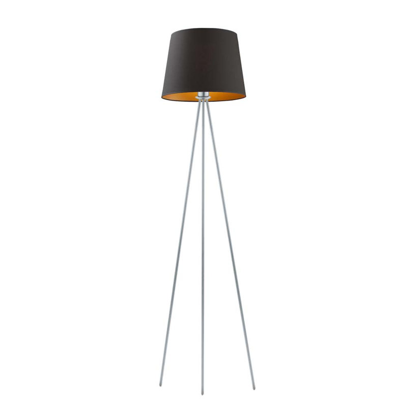 Gregg 153cm Tripod Floor Lamp, Black, Chrome