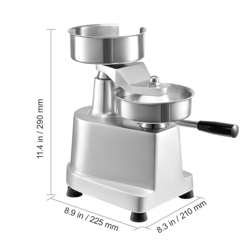 VEVOR Stainless Steel Manual Burger Maker