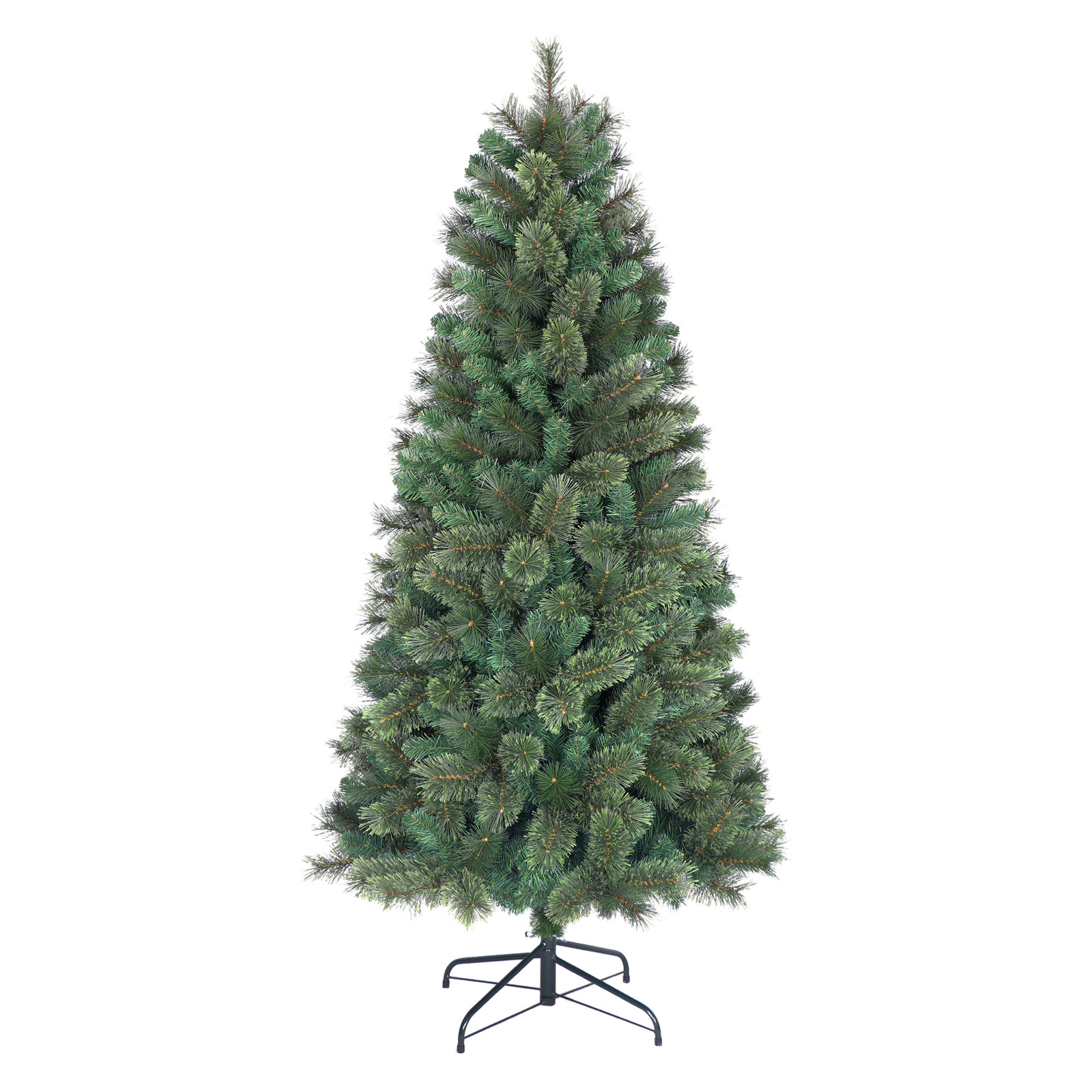 Artificial Pine Christmas Tree with Color & Clear Lights, 6 Ft, Not Pre-Lit