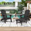 Chaise Adirondack avec repose-pieds Azur-1181376365