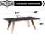 Table de tennis de table moderne Mid-Century avec filet Easy Hall